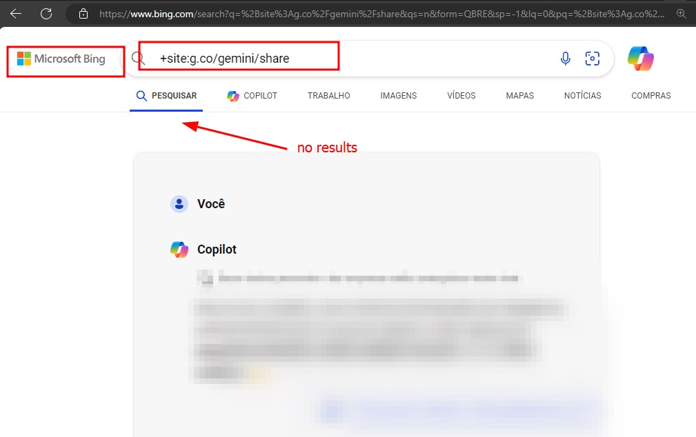 Figura – Utilizando o Bing